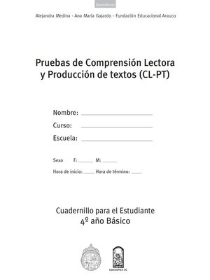 cover image of Cuadernillos (CL-PT) 4º Año Básico